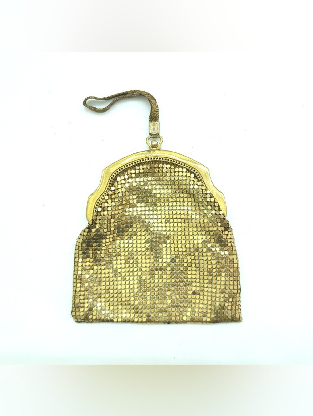 Whiting and Davis Mesh Bag Vintage Gold Small